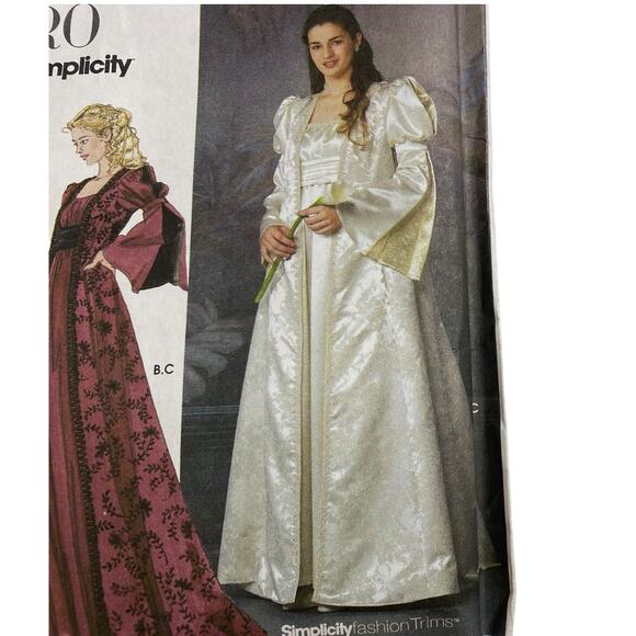 Simplicity Pattern 9045 6 8 10 12 Dress Jacket Costume Regency Bridgerton UNCUT - Picture 7 of 15